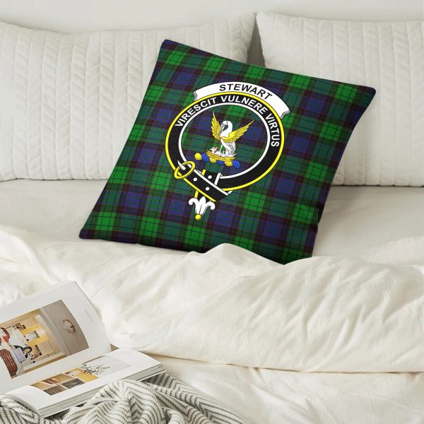 Stewart Old Modern Tartan Crest Pillow Cover Online Sale - Image 2
