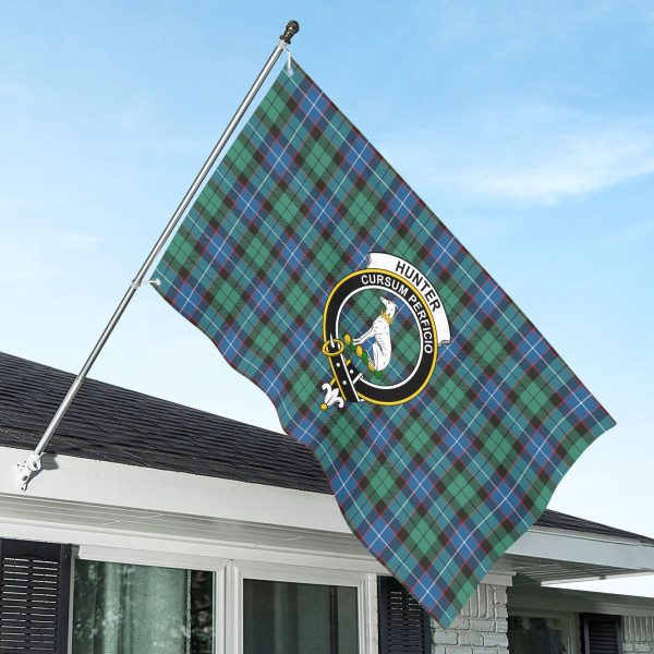 Hunter Ancient Tartan Crest House Flag Fashion
