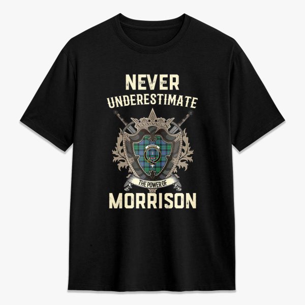 Morrison Ancient Tartan Crest 2D T-shirt - Never Underestimate Style on Sale
