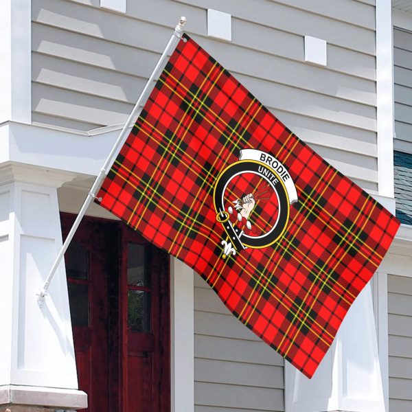 Brodie Modern Tartan Crest House Flag Cheap - Image 3