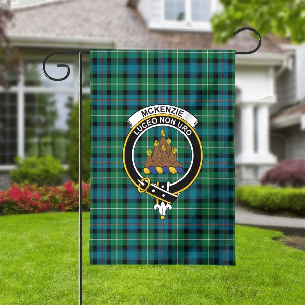 McKenzie Ancient Tartan Crest Garden Flag Sale