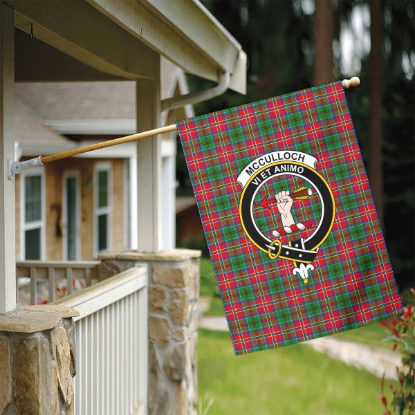 McCulloch Tartan Crest Garden Flag For Cheap - Image 5