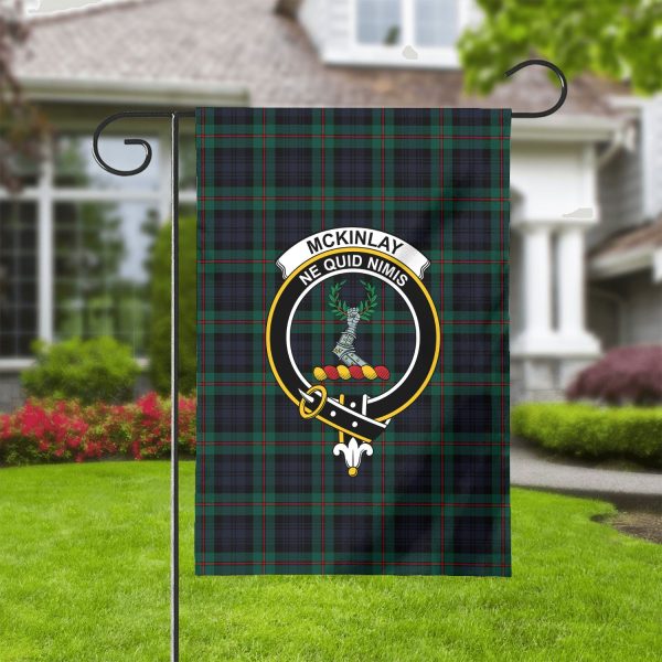 McKinlay Modern Tartan Crest Garden Flag Cheap