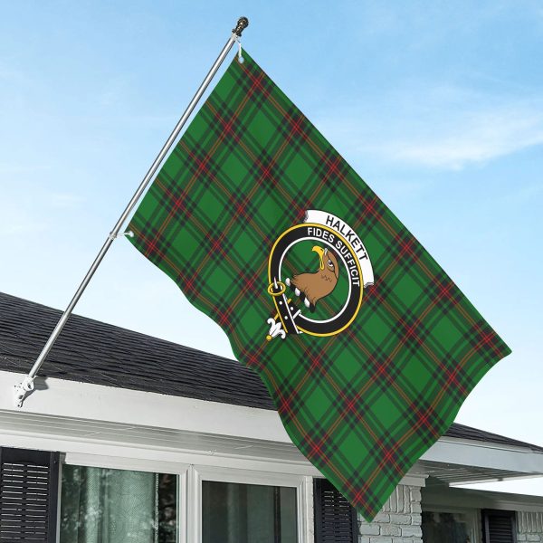 Halkett Tartan Crest House Flag Online now