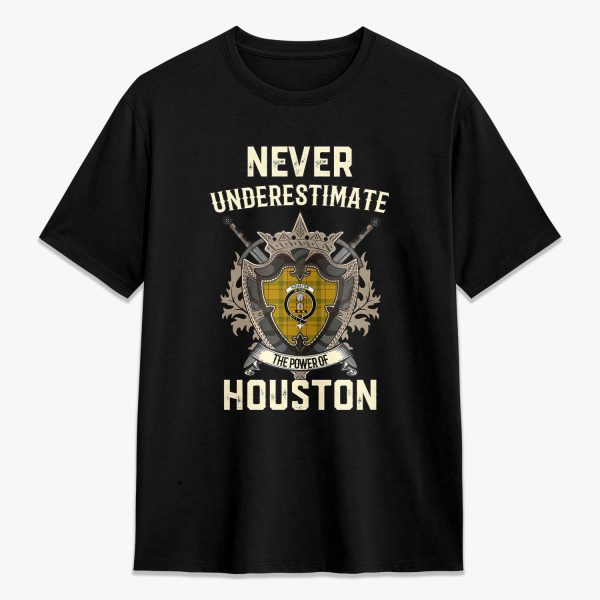 Houston Tartan Crest 2D T-shirt - Never Underestimate Style For Cheap