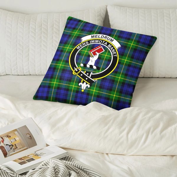 Meldrum Tartan Crest Pillow Cover Online Sale - Image 2