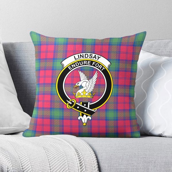 Lindsay Ancient Tartan Crest Pillow Cover Fashion