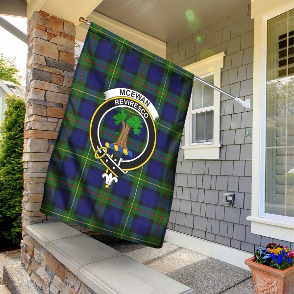McEwan Modern Tartan Crest Garden Flag Sale - Image 2