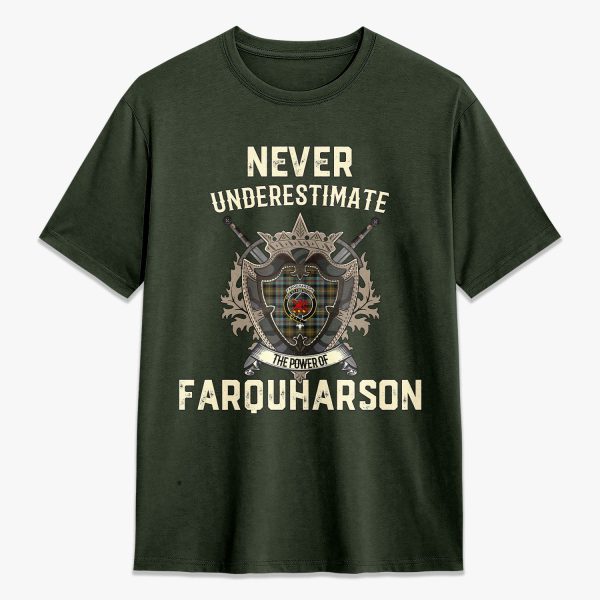 Farquharson Weathered Tartan Crest 2D T-shirt - Never Underestimate Style For Cheap - Image 5