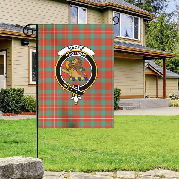 MacFie Ancient Tartan Crest Garden Flag Online now - Image 4