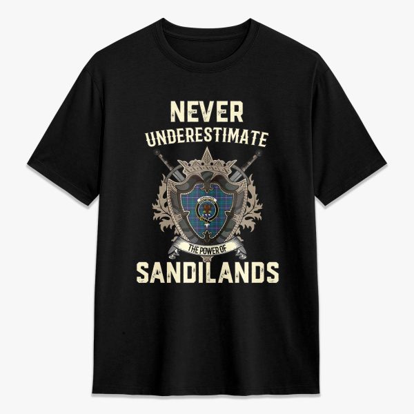 Sandilands Tartan Crest 2D T-shirt - Never Underestimate Style Online Hot Sale