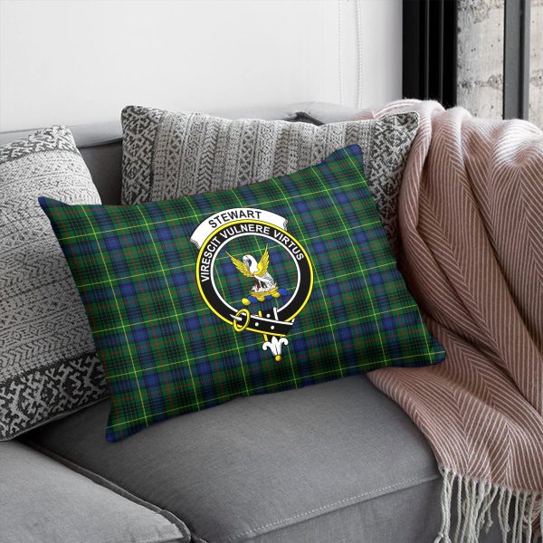 Stewart Hunting Modern Tartan Crest Pillow Cover Sale - Image 5