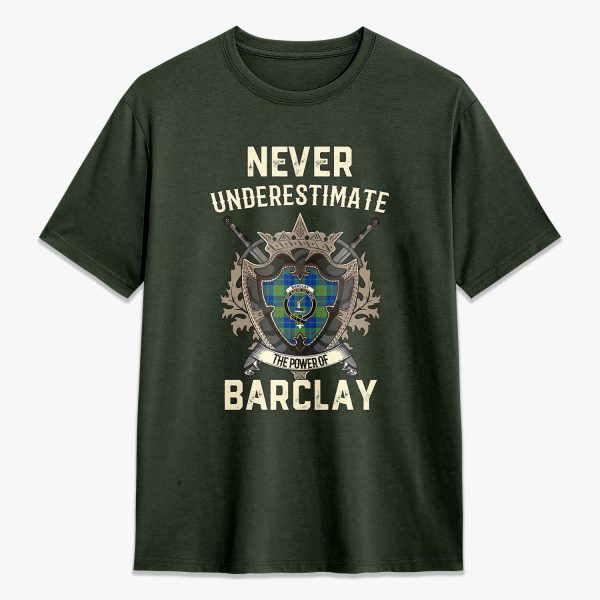 Barclay Hunting Ancient Tartan Crest 2D T-shirt - Never Underestimate Style Sale - Image 5