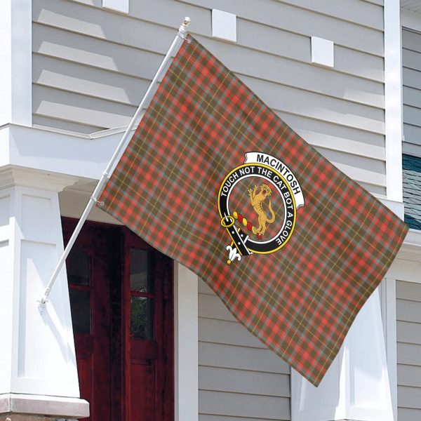 MacIntosh Hunting Weathered Tartan Crest House Flag Fashion - Image 3