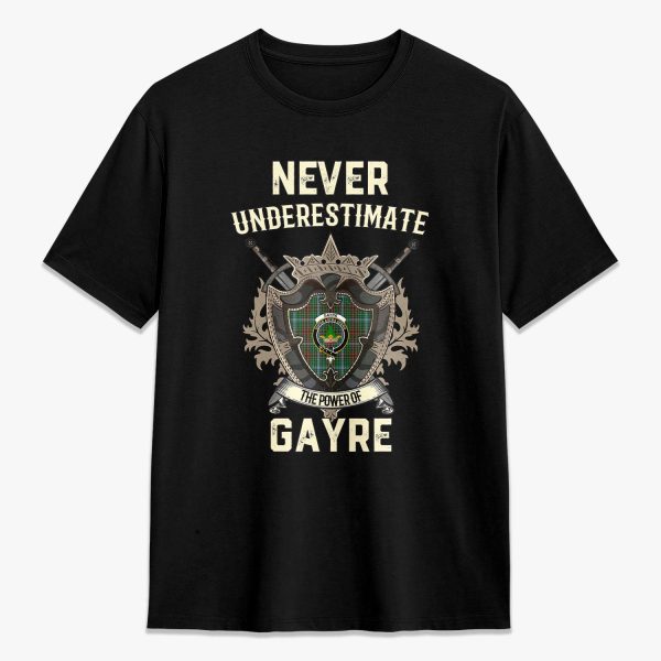 Gayre Tartan Crest 2D T-shirt - Never Underestimate Style For Discount