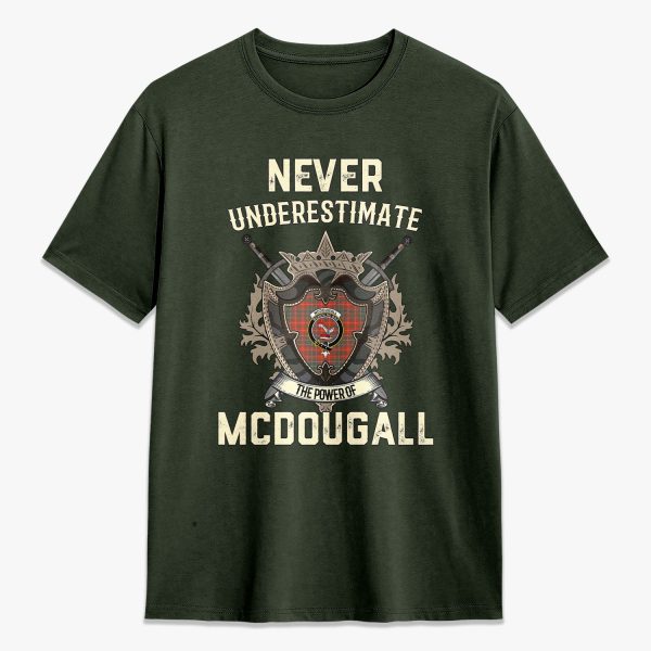 McDougall Ancient Tartan Crest 2D T-shirt - Never Underestimate Style Online now - Image 5