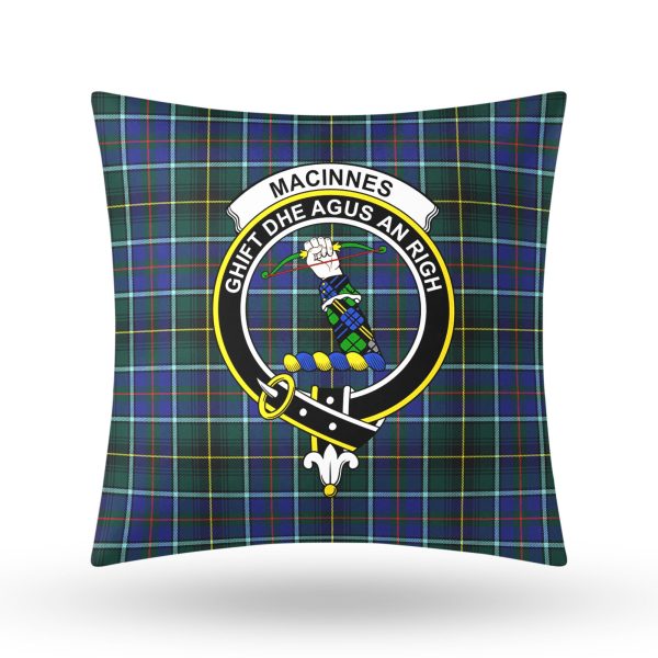 MacInnes Modern Tartan Crest Pillow Cover For Discount - Image 3