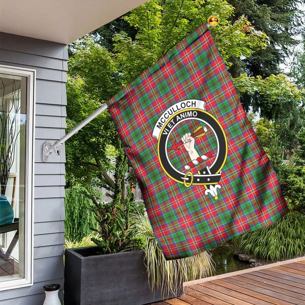 McCulloch Tartan Crest Garden Flag For Cheap - Image 3