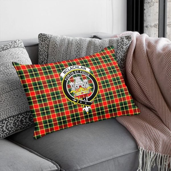McLachlan Hunting Modern Tartan Crest Pillow Cover Supply - Image 5