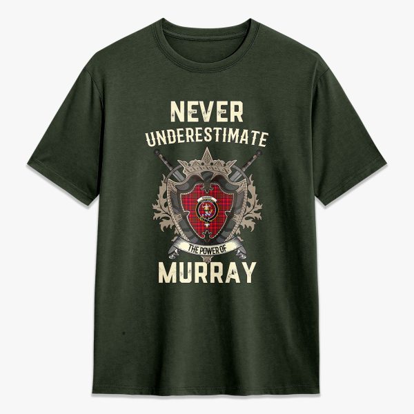 Murray (of Dysart) Tartan Crest 2D T-shirt - Never Underestimate Style Discount - Image 5