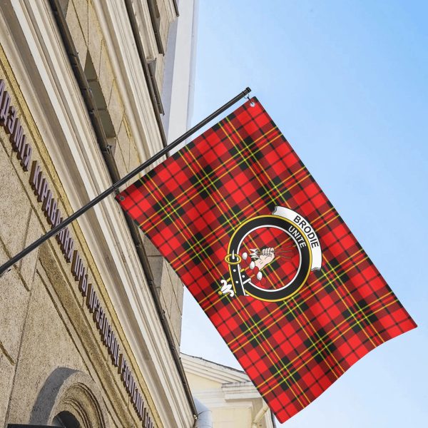Brodie Modern Tartan Crest House Flag Cheap - Image 4