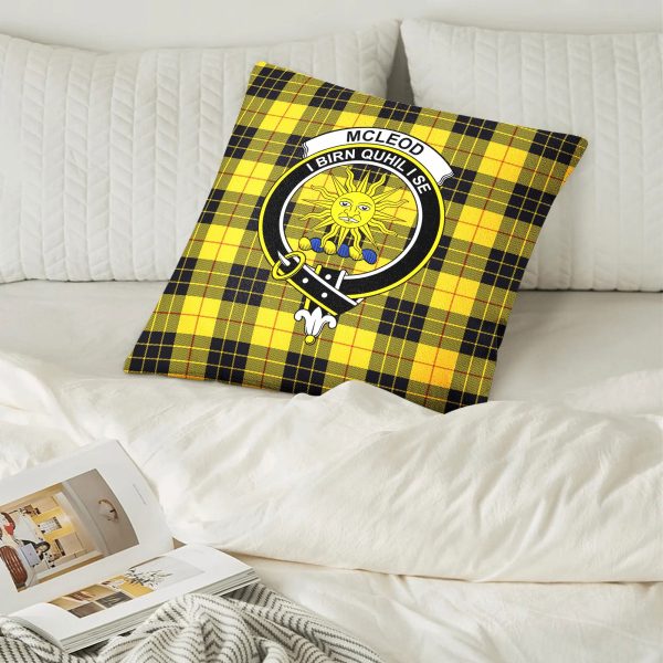 McLeod of Lewis Ancient Tartan Crest Pillow Cover Online now - Image 2