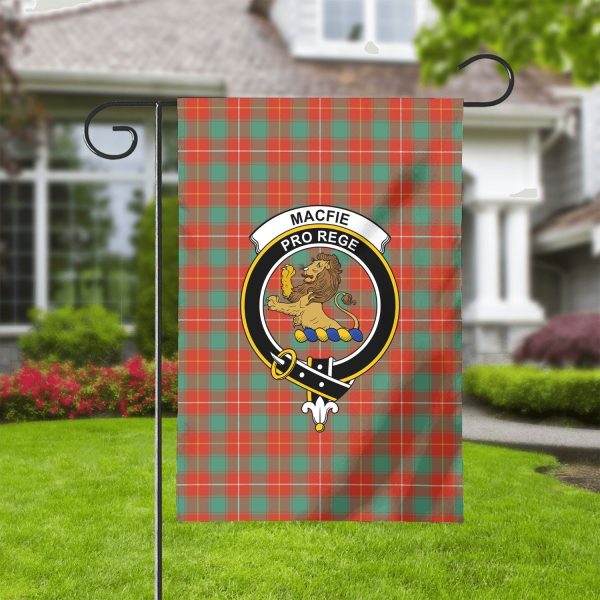 MacFie Ancient Tartan Crest Garden Flag Online now