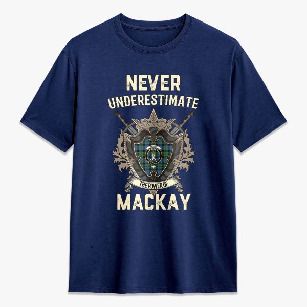 MacKay Ancient Tartan Crest 2D T-shirt - Never Underestimate Style Discount - Image 3