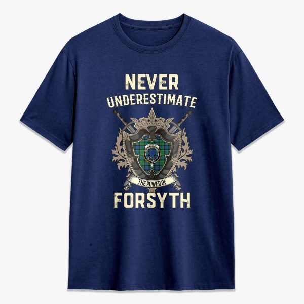 Forsyth Ancient Tartan Crest 2D T-shirt - Never Underestimate Style Supply - Image 3