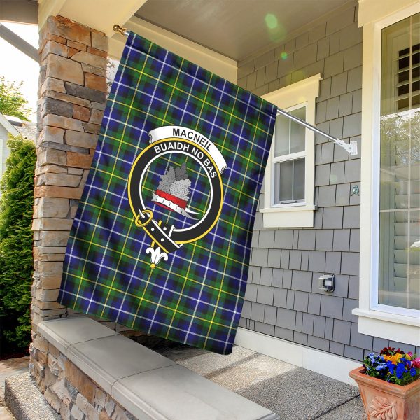 MacNeil of Barra Modern Tartan Crest Garden Flag Supply - Image 2
