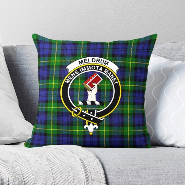 Meldrum Tartan Crest Pillow Cover Online Sale