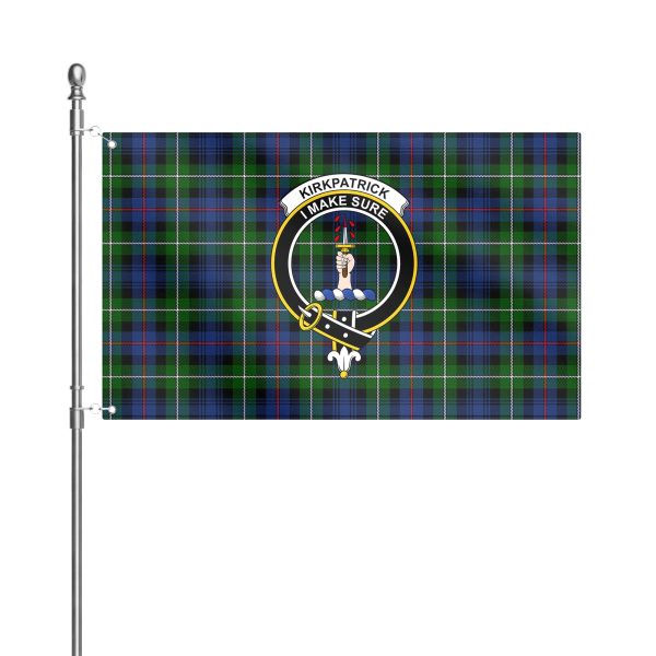 Kirkpatrick Tartan Crest House Flag For Cheap - Image 2