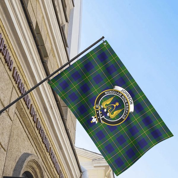 Johnson Modern Tartan Crest House Flag Online - Image 4