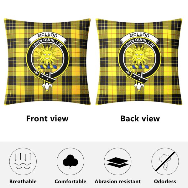 McLeod of Lewis Ancient Tartan Crest Pillow Cover Online now - Image 4