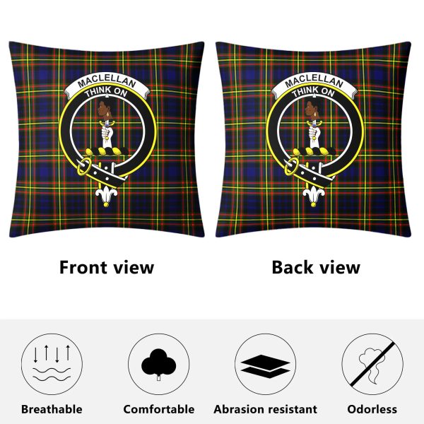MacLellan Modern Tartan Crest Pillow Cover on Sale - Image 4
