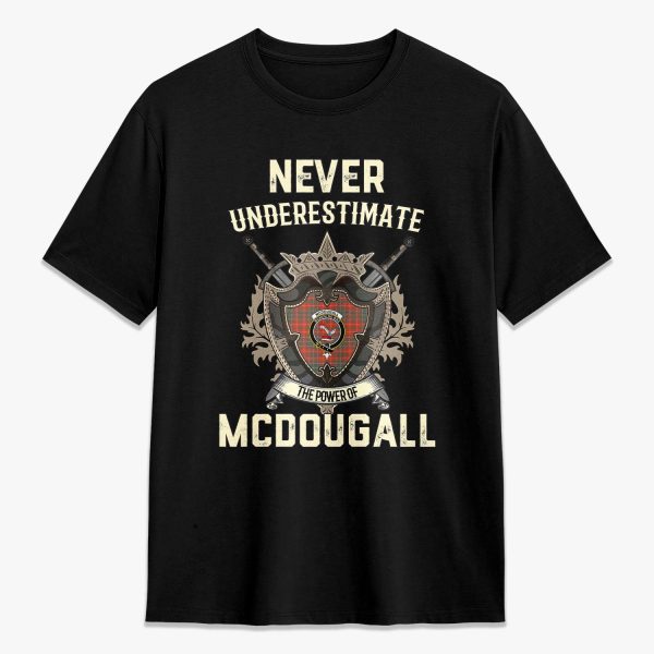 McDougall Ancient Tartan Crest 2D T-shirt - Never Underestimate Style Online now