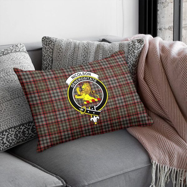 Nicolson Hunting Weathered Tartan Crest Pillow Cover Sale - Image 5
