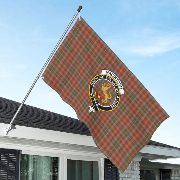 MacIntosh Hunting Weathered Tartan Crest House Flag Fashion
