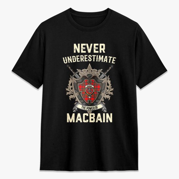 MacBain Tartan Crest 2D T-shirt - Never Underestimate Style Online