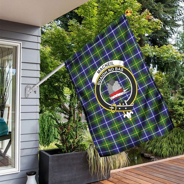 MacNeil of Barra Modern Tartan Crest Garden Flag Supply - Image 3
