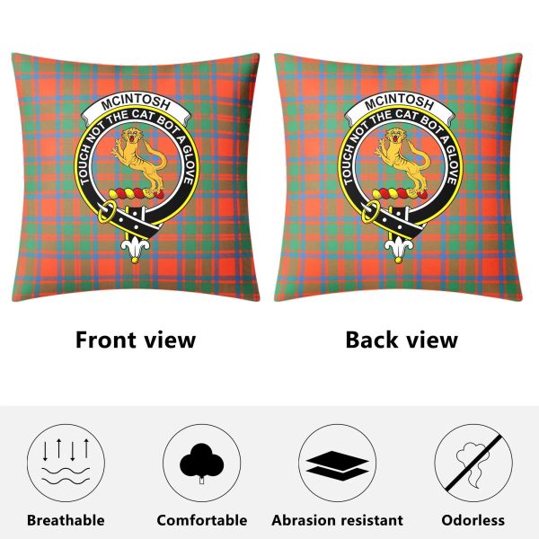 McIntosh Ancient Tartan Crest Pillow Cover Online Hot Sale - Image 4