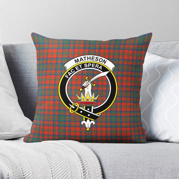 Matheson Ancient Tartan Crest Pillow Cover Supply