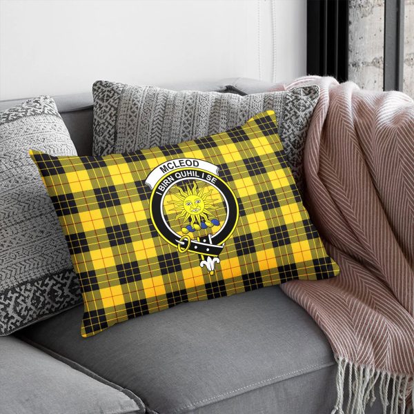 McLeod of Lewis Ancient Tartan Crest Pillow Cover Online now - Image 5