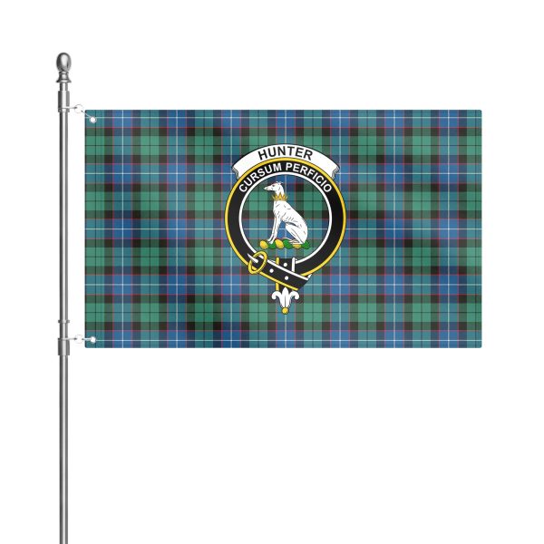 Hunter Ancient Tartan Crest House Flag Fashion - Image 2