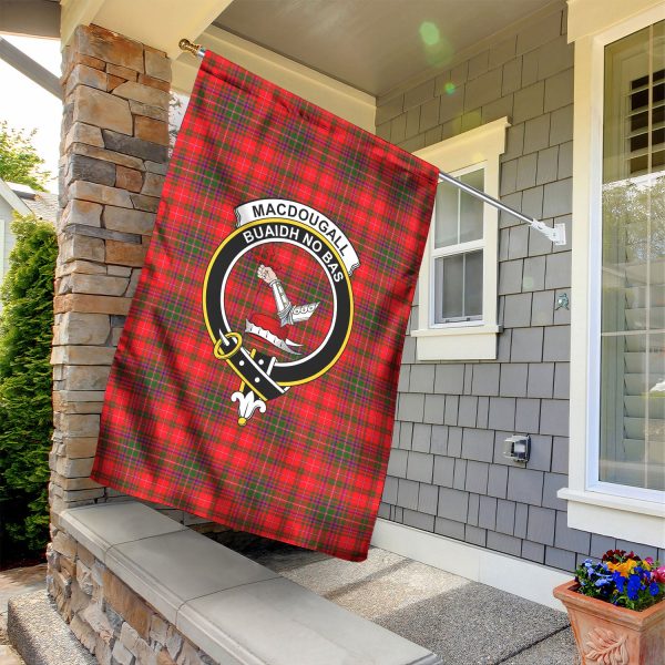 MacDougall Modern Tartan Crest Garden Flag Sale - Image 2