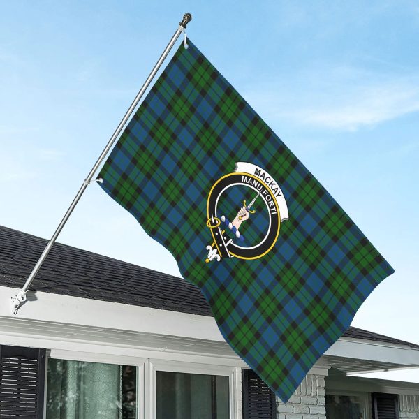 MacKay Modern Tartan Crest House Flag Online