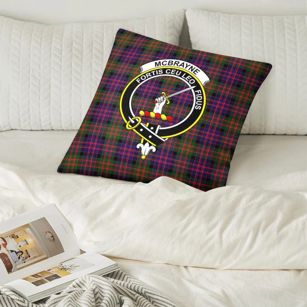 McBrayne Tartan Crest Pillow Cover Online now - Image 2