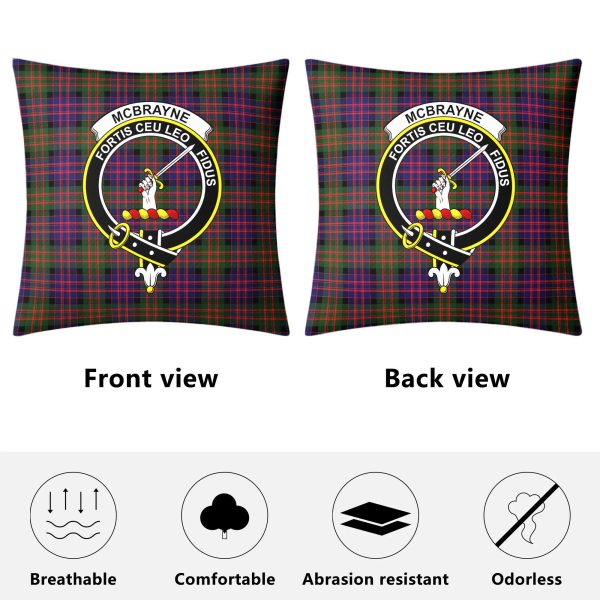 McBrayne Tartan Crest Pillow Cover Online now - Image 4