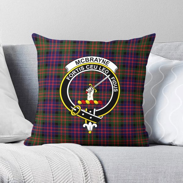 McBrayne Tartan Crest Pillow Cover Online now