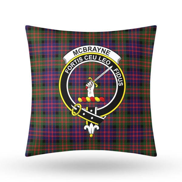 McBrayne Tartan Crest Pillow Cover Online now - Image 3